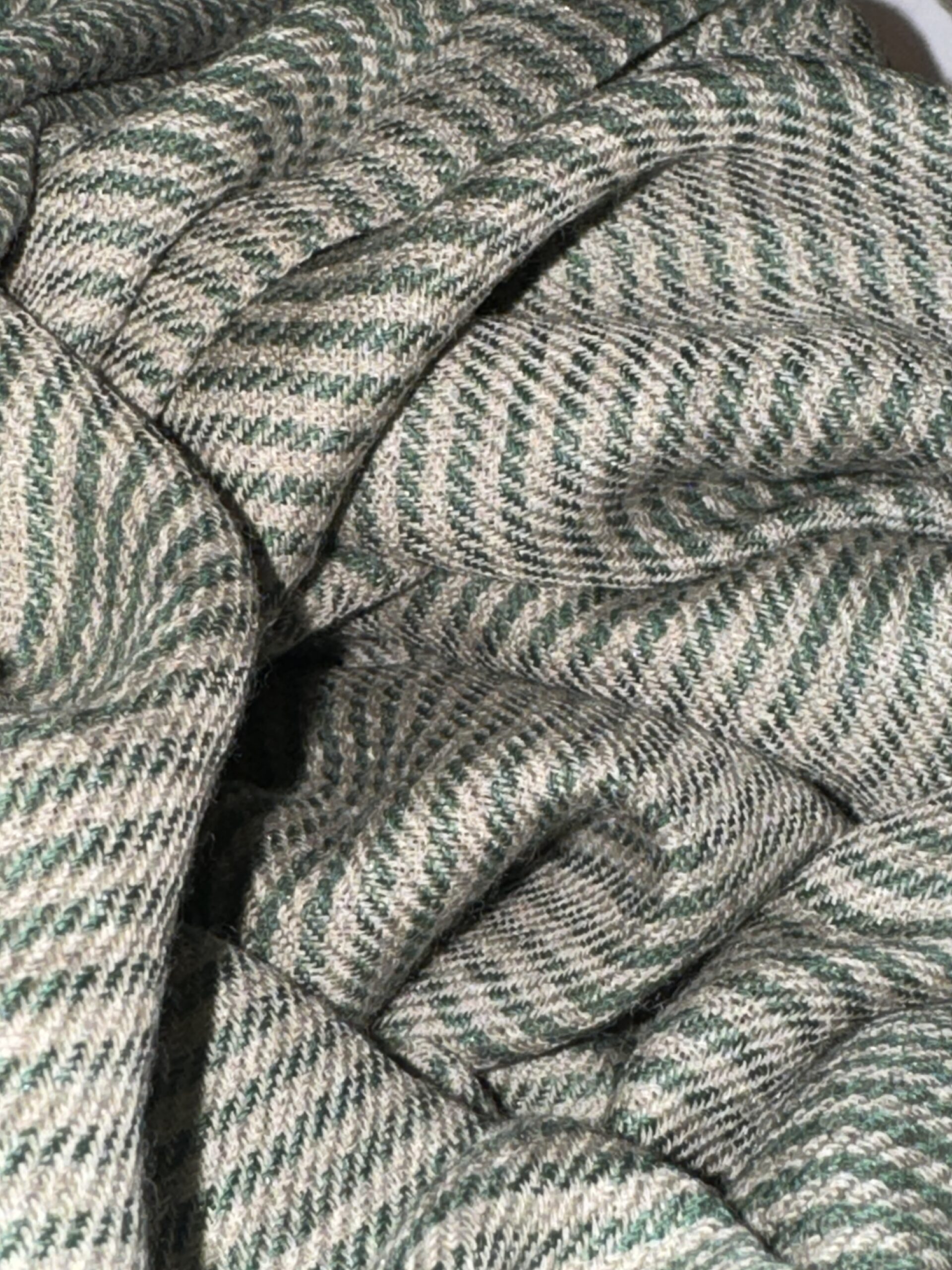 Semi Pashmina Sage Green Stripe - Image 2