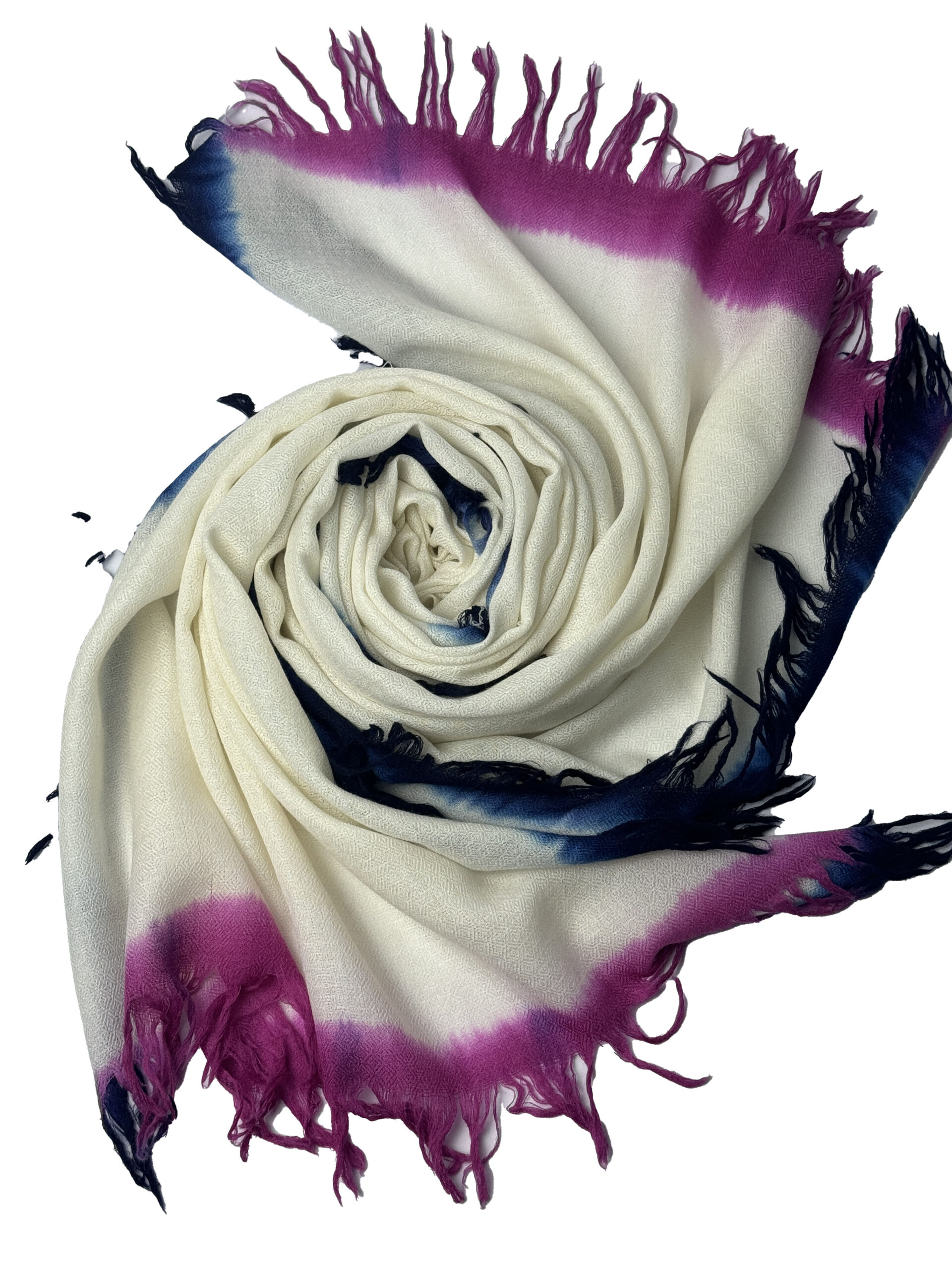 Semi Pashmina Dip Dye Blue Pink