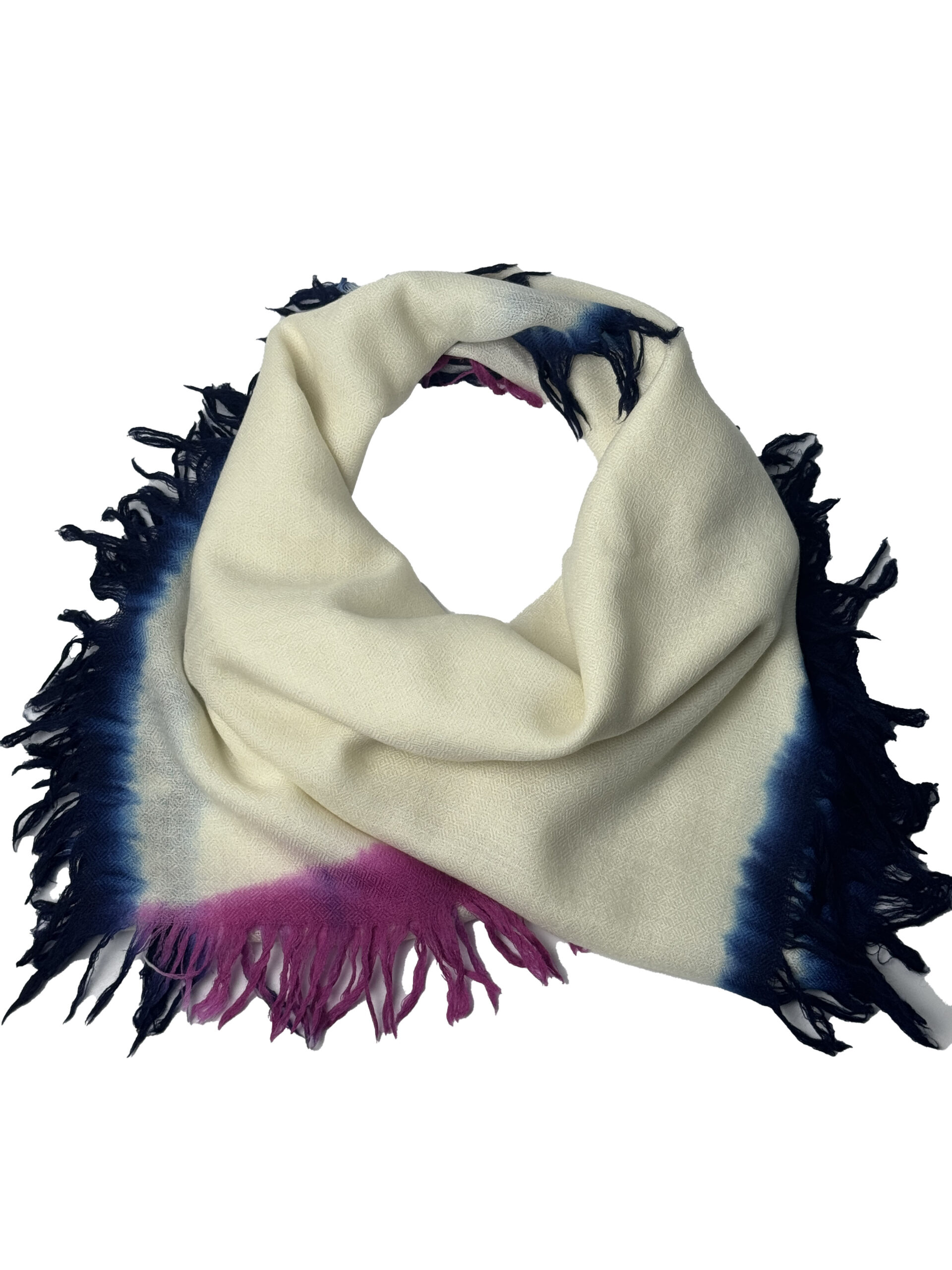 Semi Pashmina Dip Dye Blue Pink - Image 2