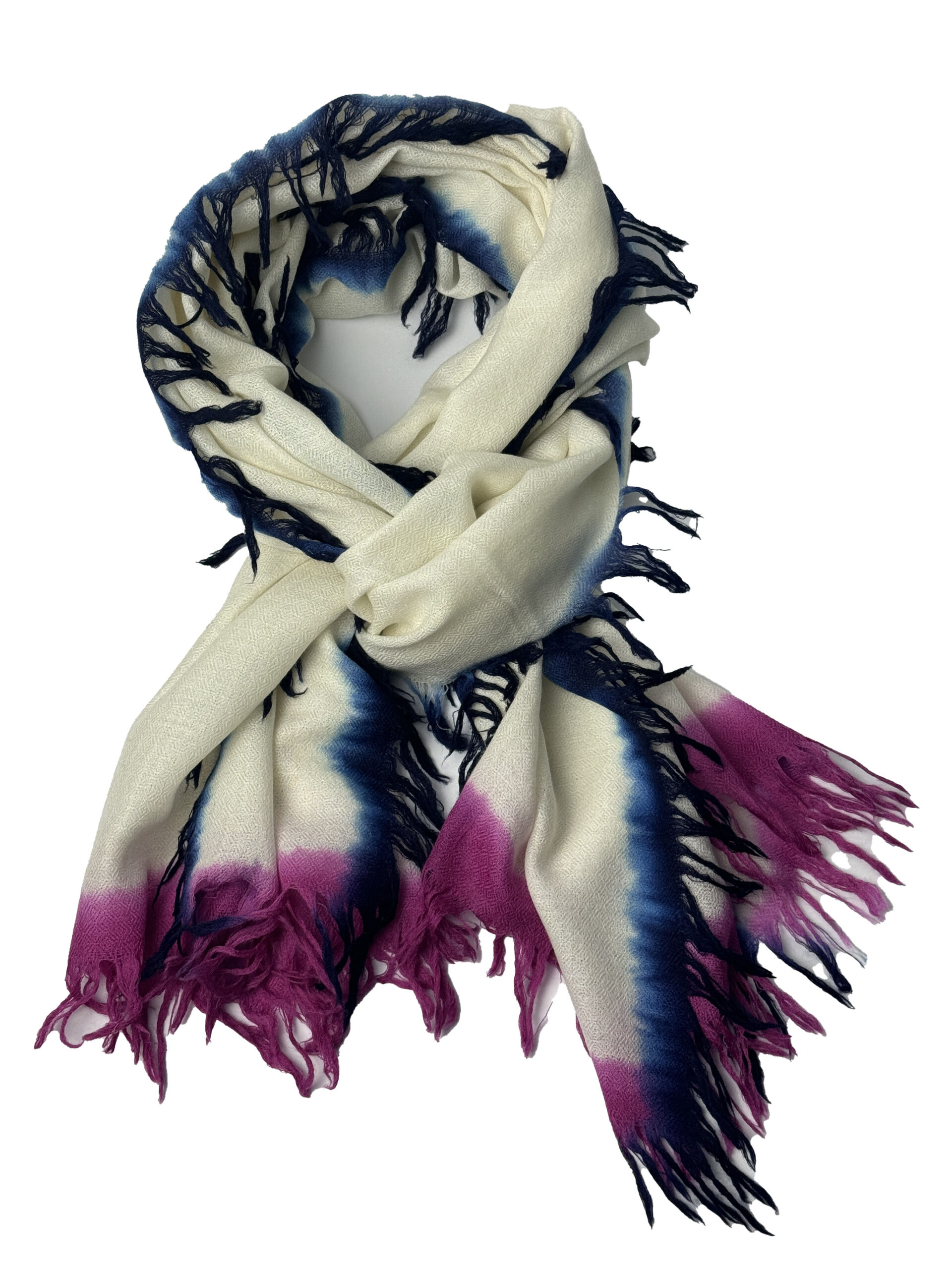 Semi Pashmina Dip Dye Blue Pink - Image 4