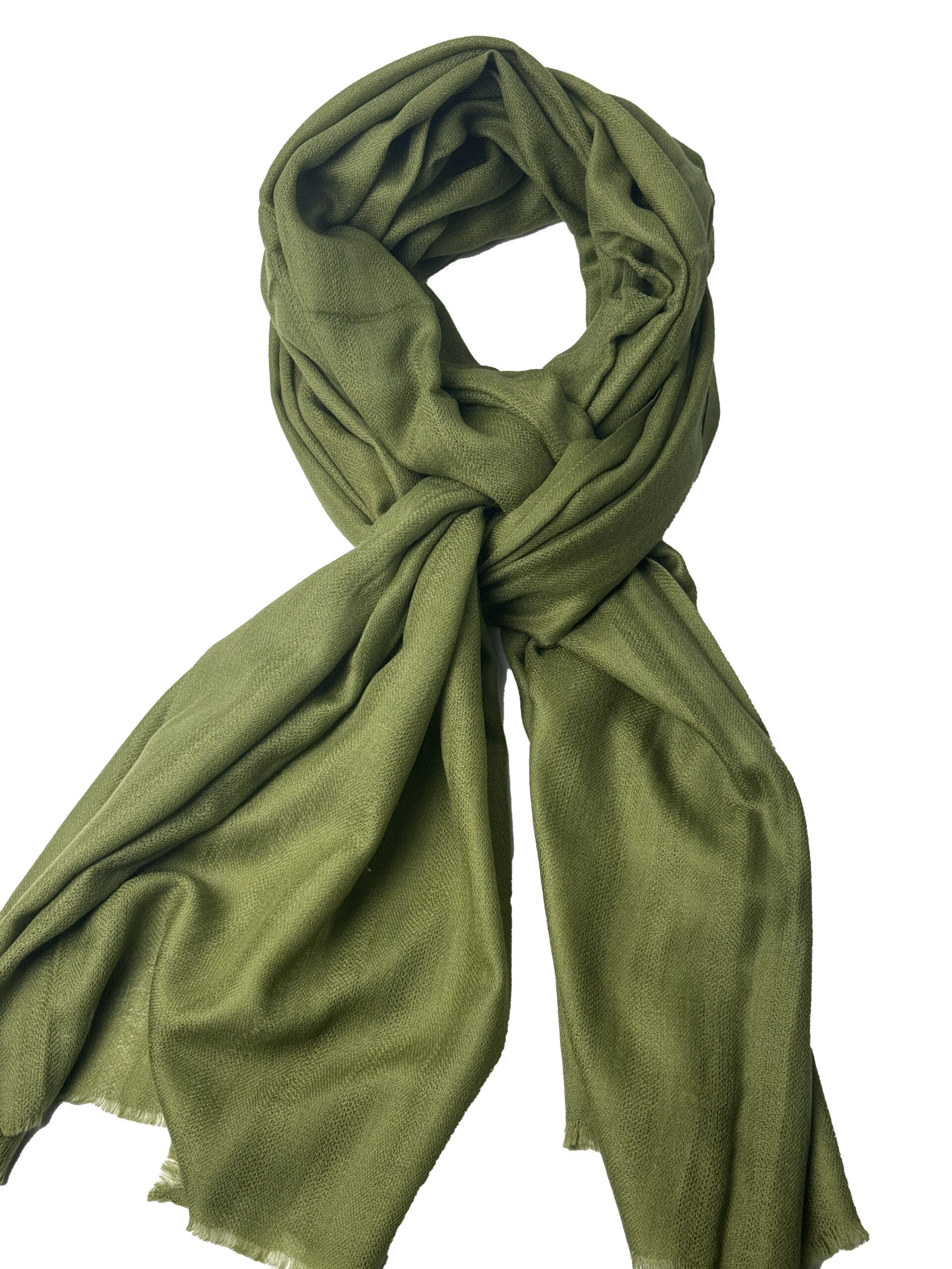 Semi Pashmina Moss Green Block - Image 4