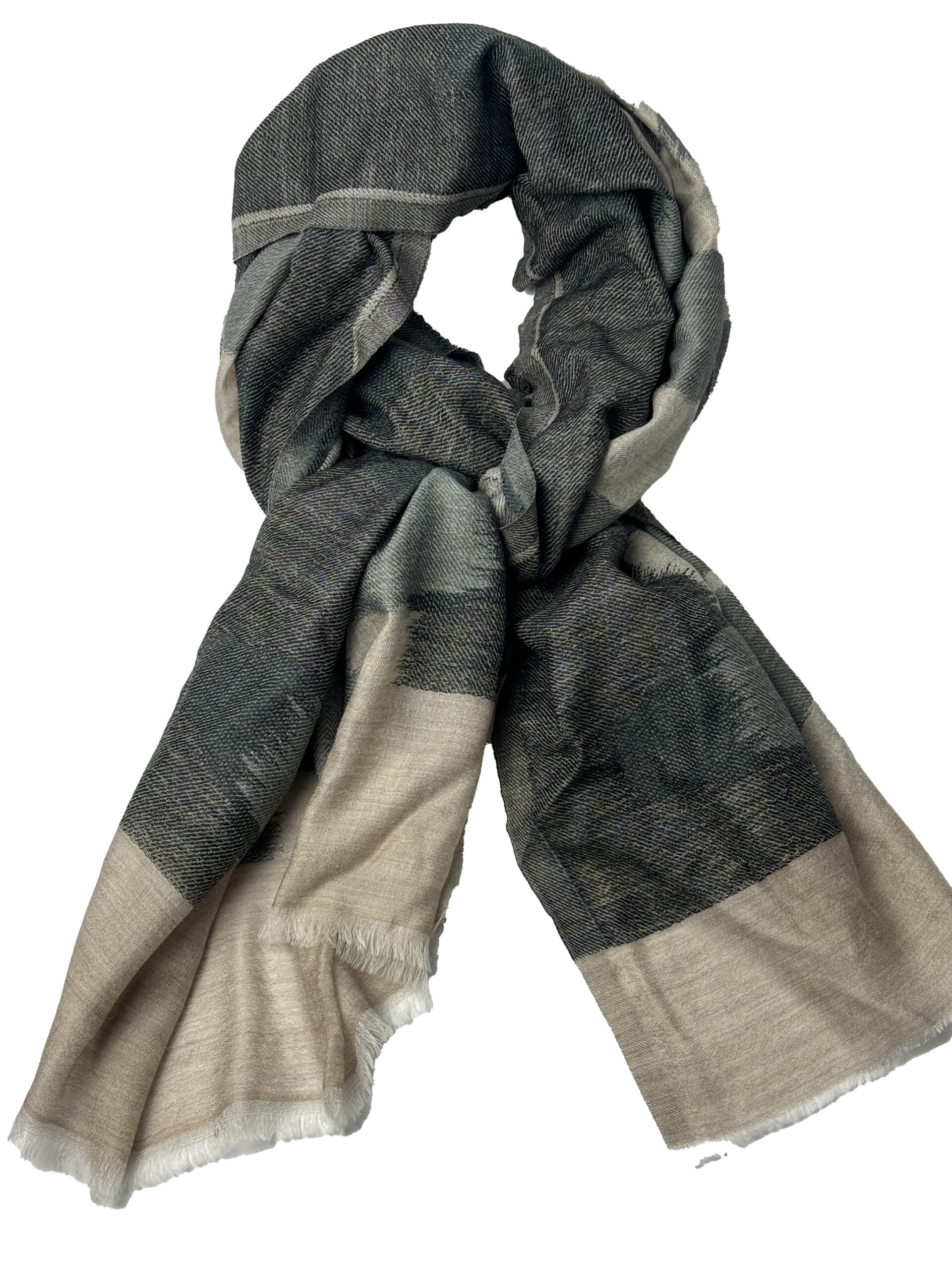 Pashmina Beige Grey Giraffe - Image 2