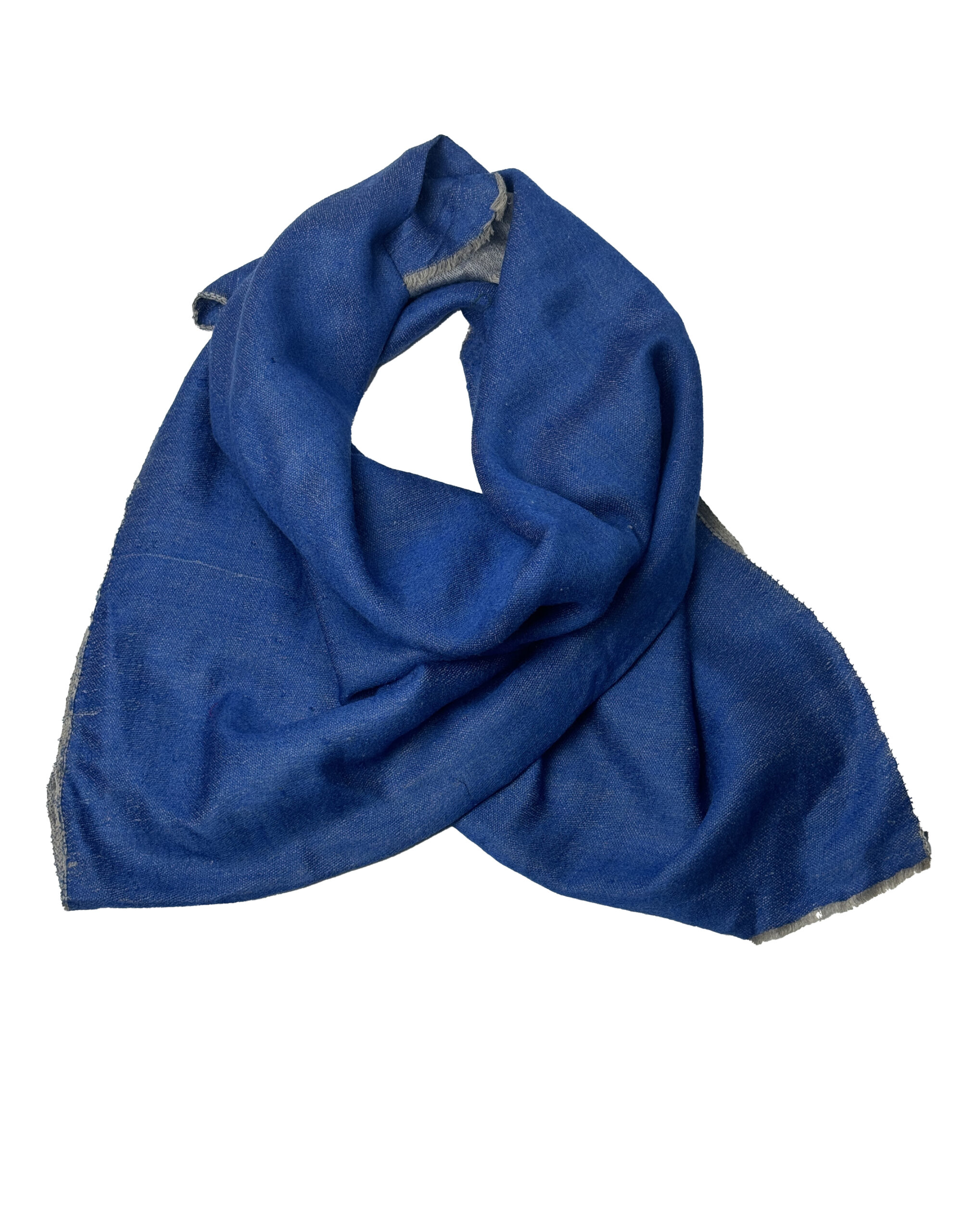 Semi Pashmina Grey Blue Reversible - Image 3