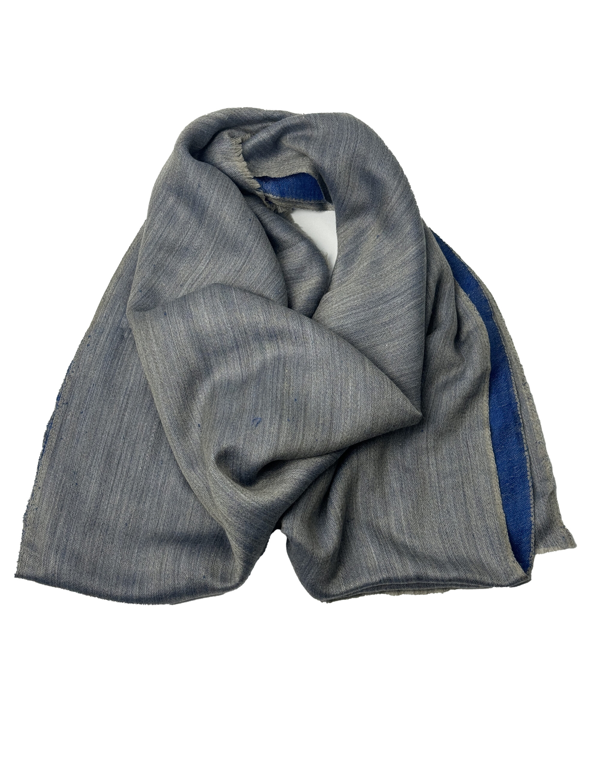 Semi Pashmina Grey Blue Reversible - Image 4