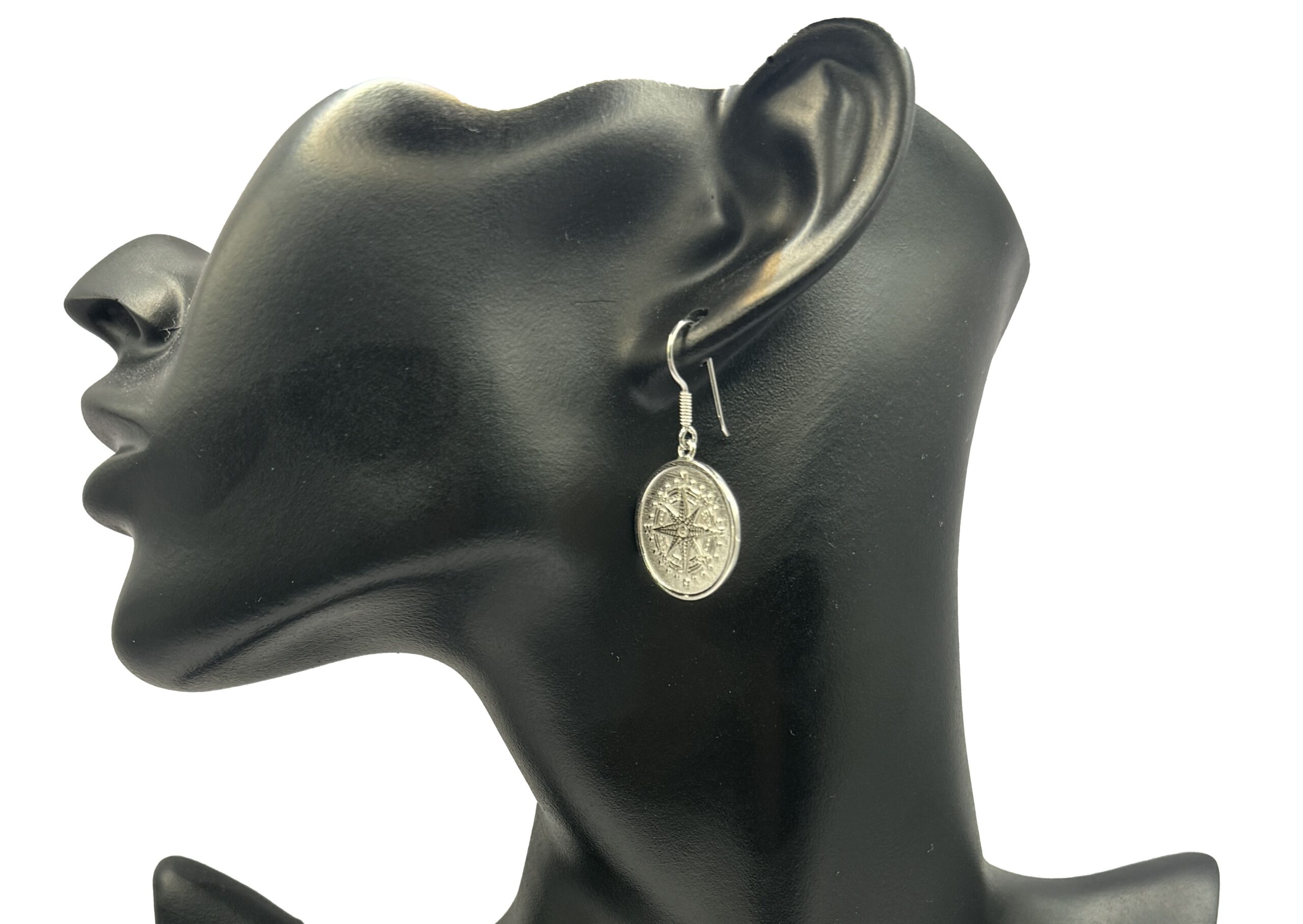 Solid sterling silver cross earrings - Image 2