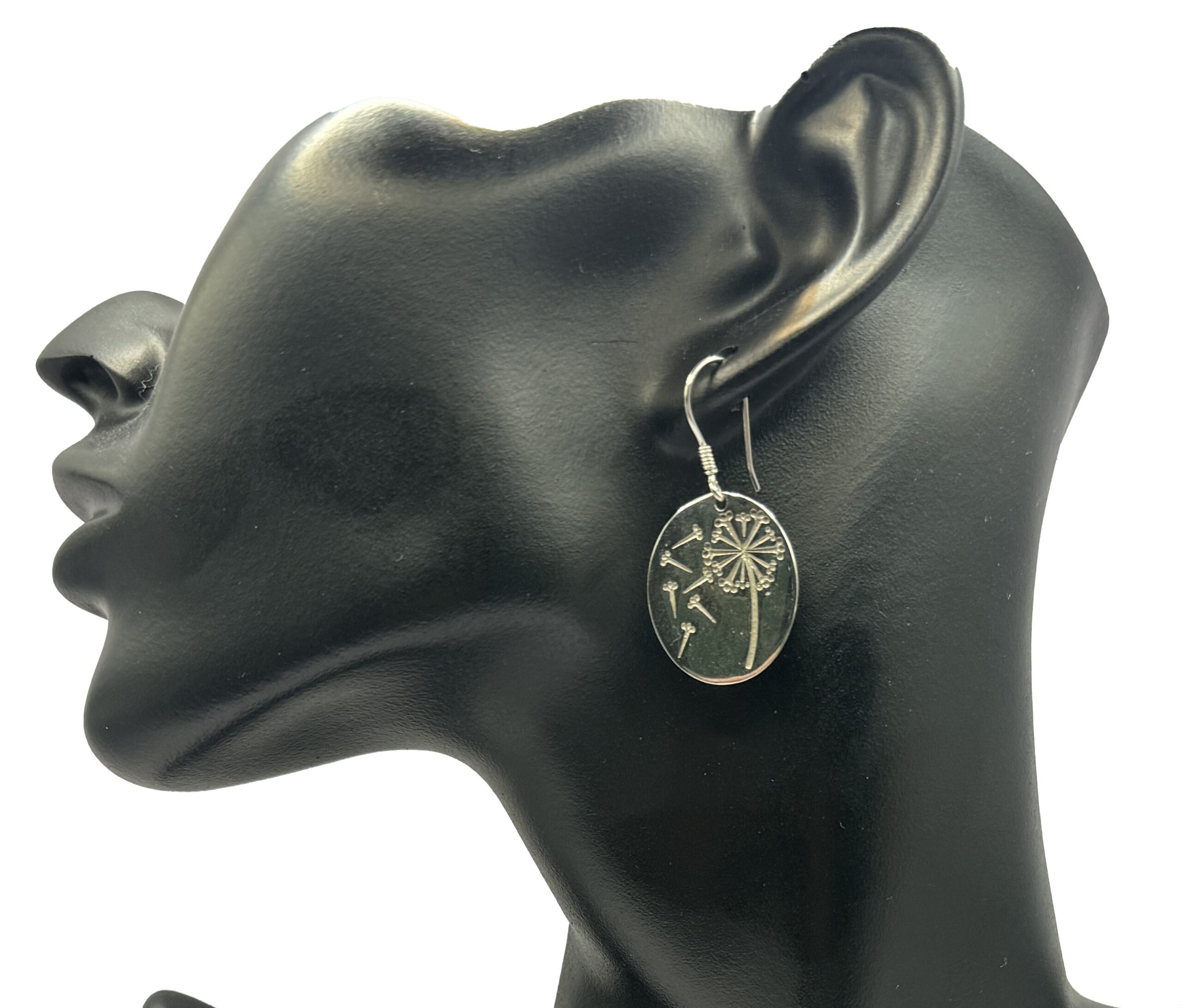 Solid sterling silver Dandelion earring - Image 3
