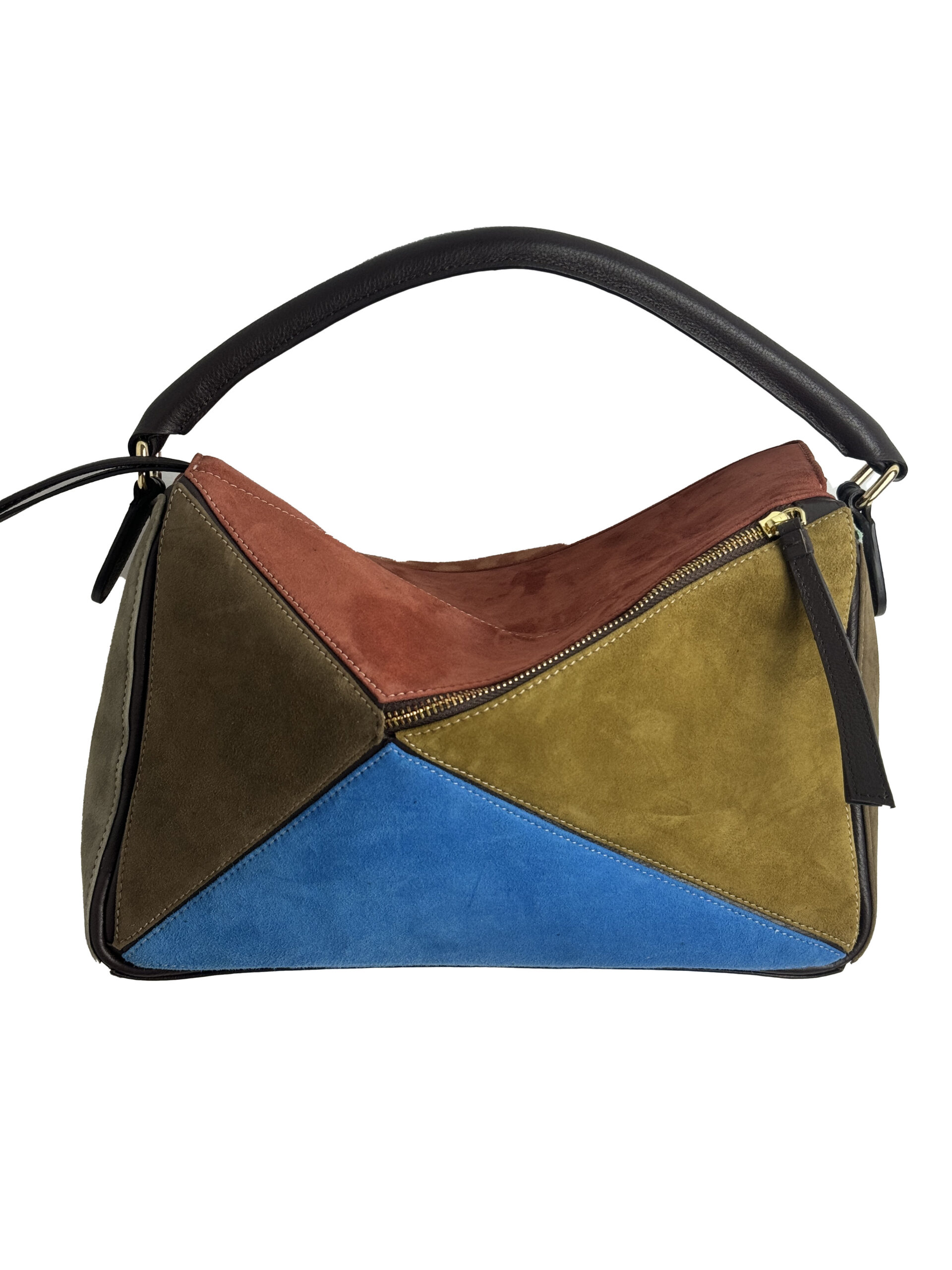Leather bag rectangle multi