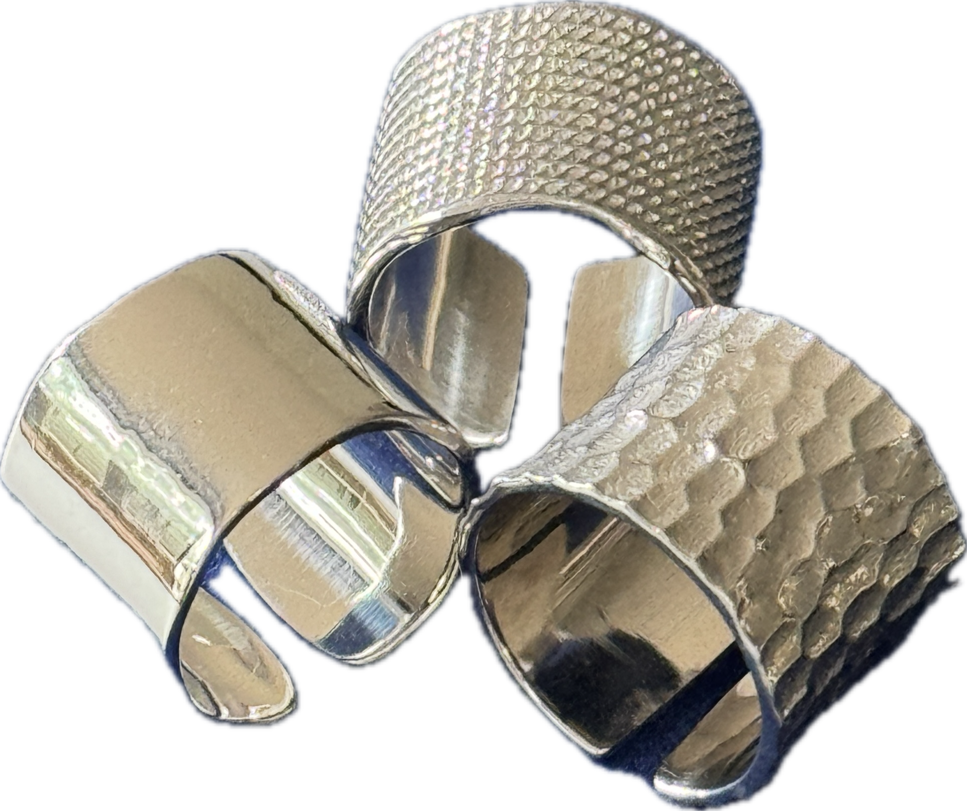 Sterling silver Plain Cuff Ring - Image 2