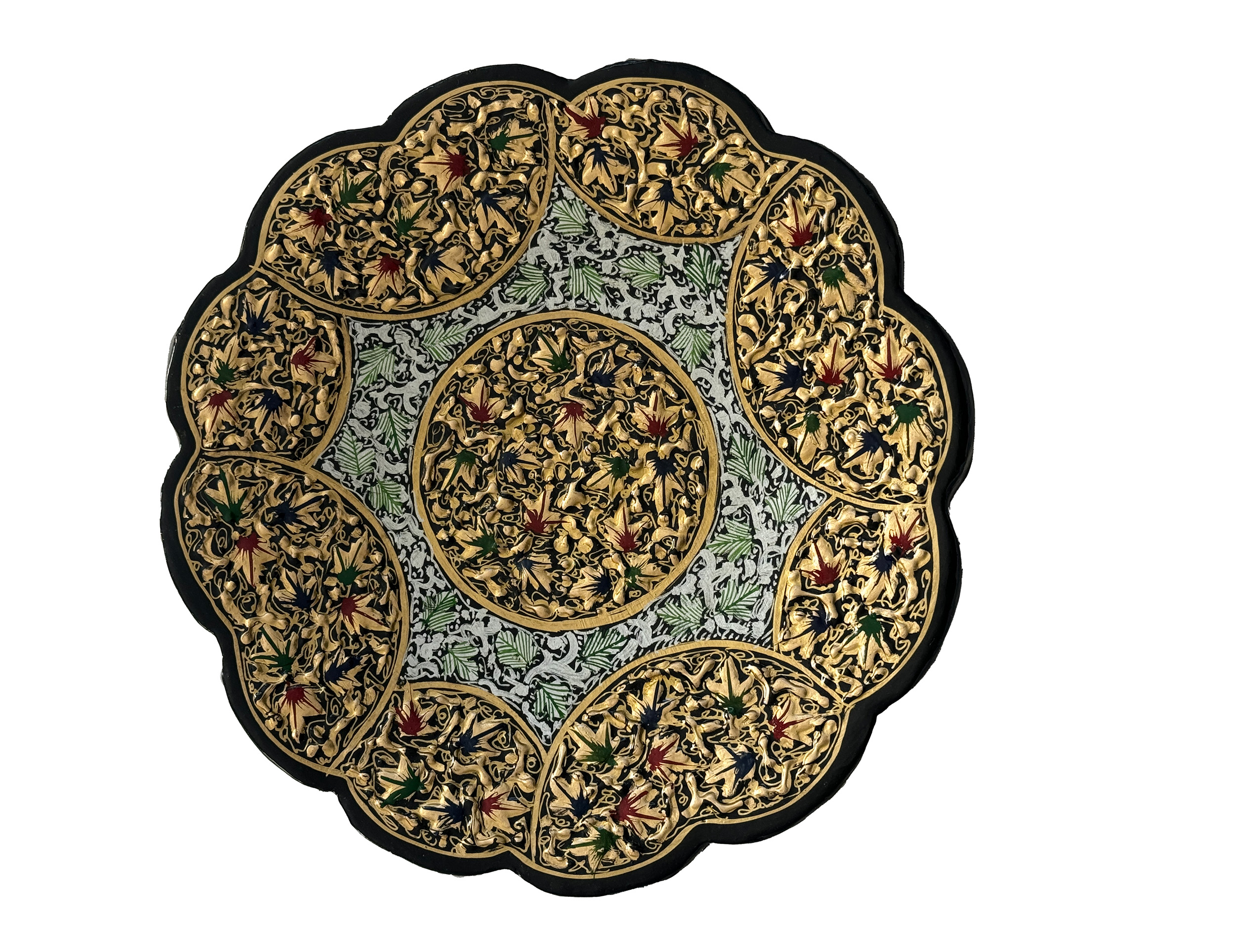 Wall Plate Clover Black and Gold small